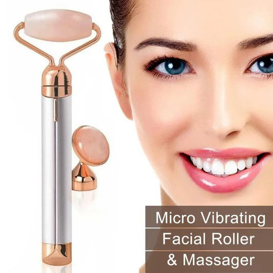 2-in-1 Electric Facial Roller & Eye Massager – Micro Shaking Beauty Bar for Face Lift, Anti-Wrinkle & Anti-Aging